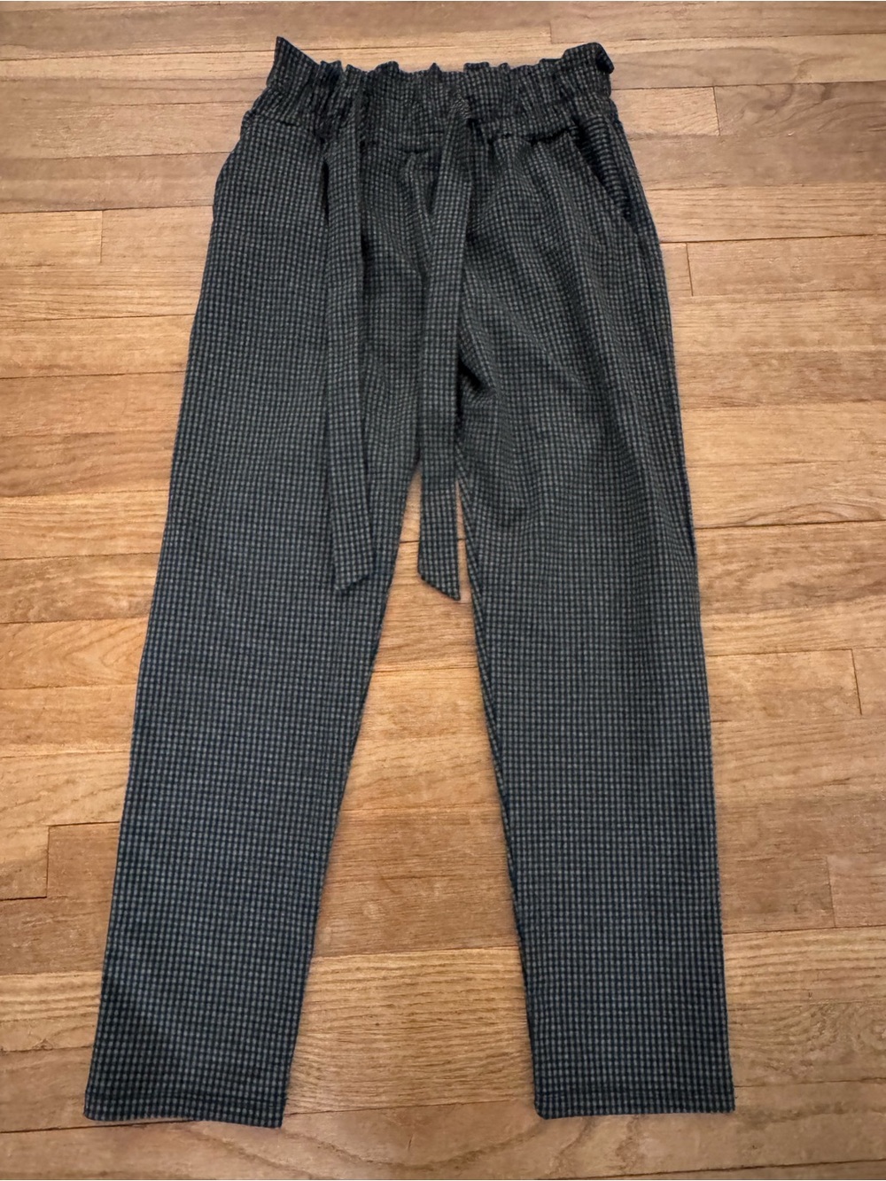 Roxana by Mariel Women's Gingham Paperbag Pants - Size Medium
 b77
